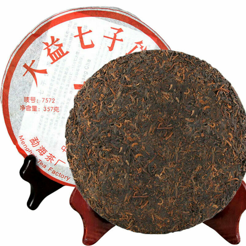 Green Food 100% Authentic TAETEA Nian Ripe Pu-erh Tea Menghai Dayi 357g Puer Tea