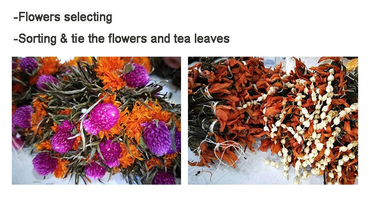 Handmade Blooming Tea Balls Marigold Flowering Tea Chinese Green Tea 20pcs