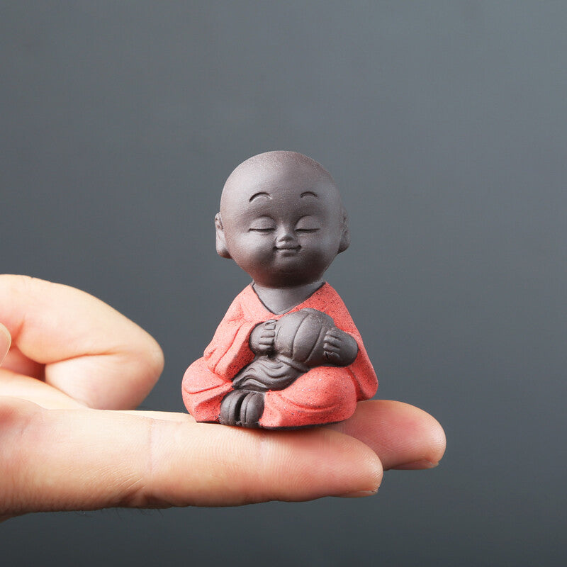 One Tea Pet Little Monk Zisha Tea Pet Lovely House Decoration Tea Play Mascot