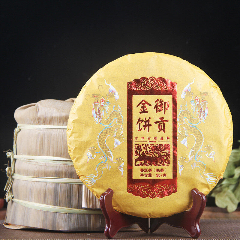 Pu-Erh Ripe Tea Cake Chinese Black Tea Health Care Puer Tea Pure Spring Tea 357g