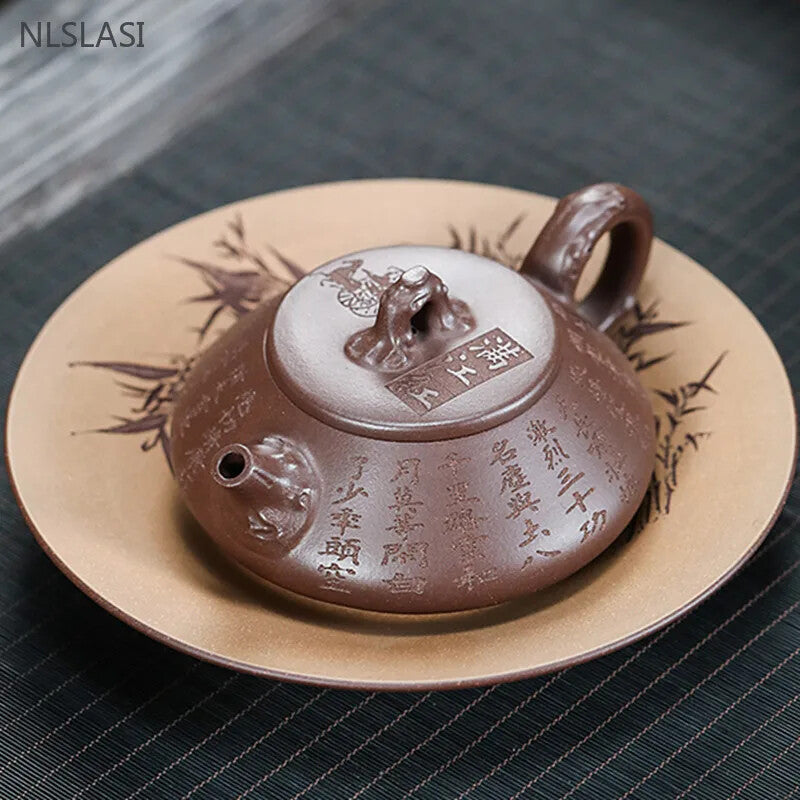 250ml Chinese Yixing Tea Pot Purple Clay Teapot Kettle Raw Ore Handmade Tea Set