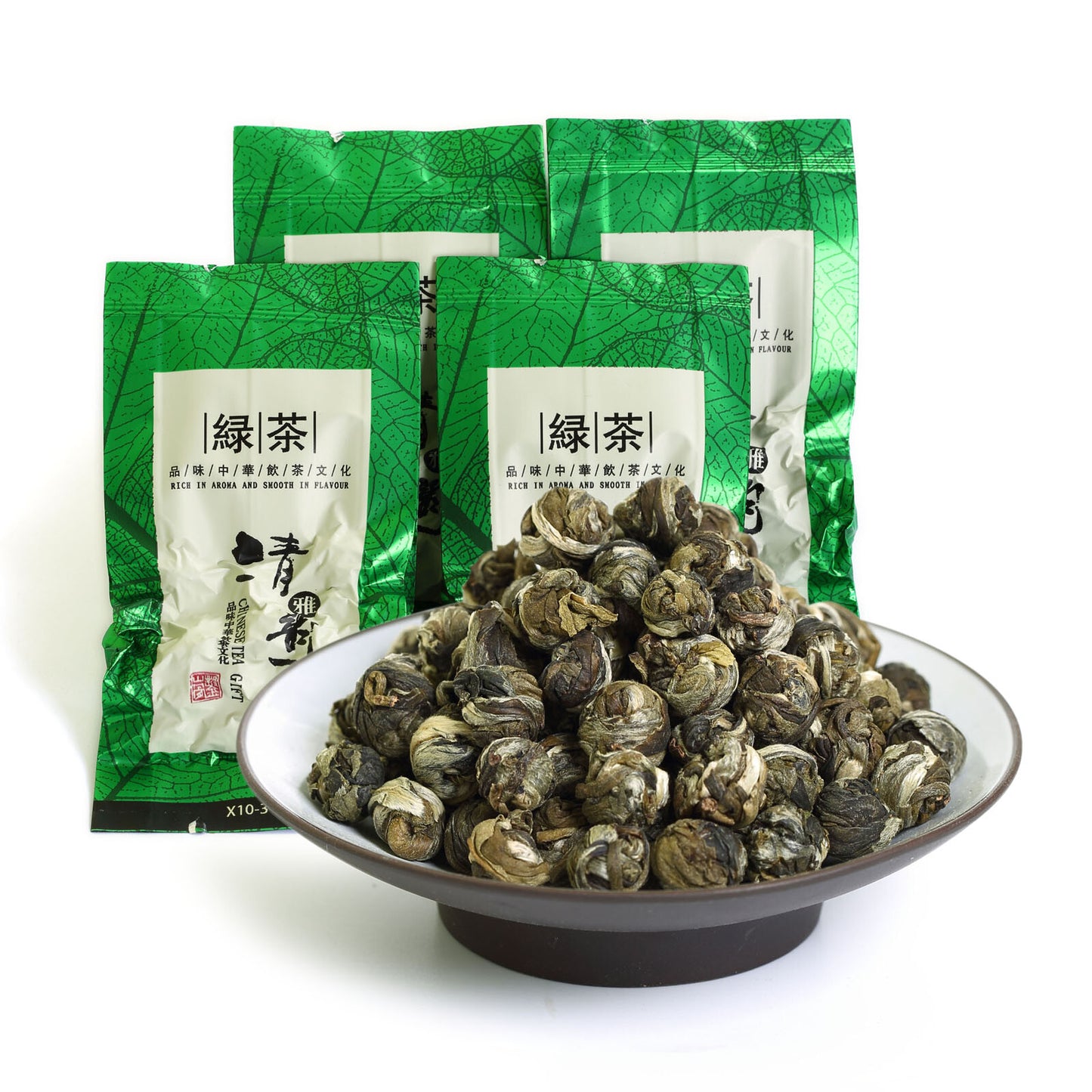 GOARTEA 30Pcs*8g Supreme Jasmine Tea Jasmine Dragon Pearl Tea Jasmine Green Tea-