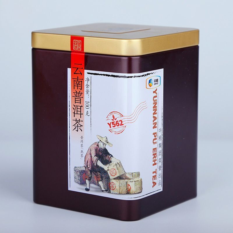 China Tea Classic Y562 Yunnan Pu-erh Tea Loose Tea Ripe Pu'er Tea 100g Tin