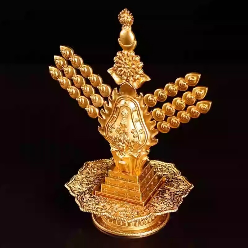 Tibetan Copper Torma Sizi Padmasambhava Duoma Buddhism Temple Decor