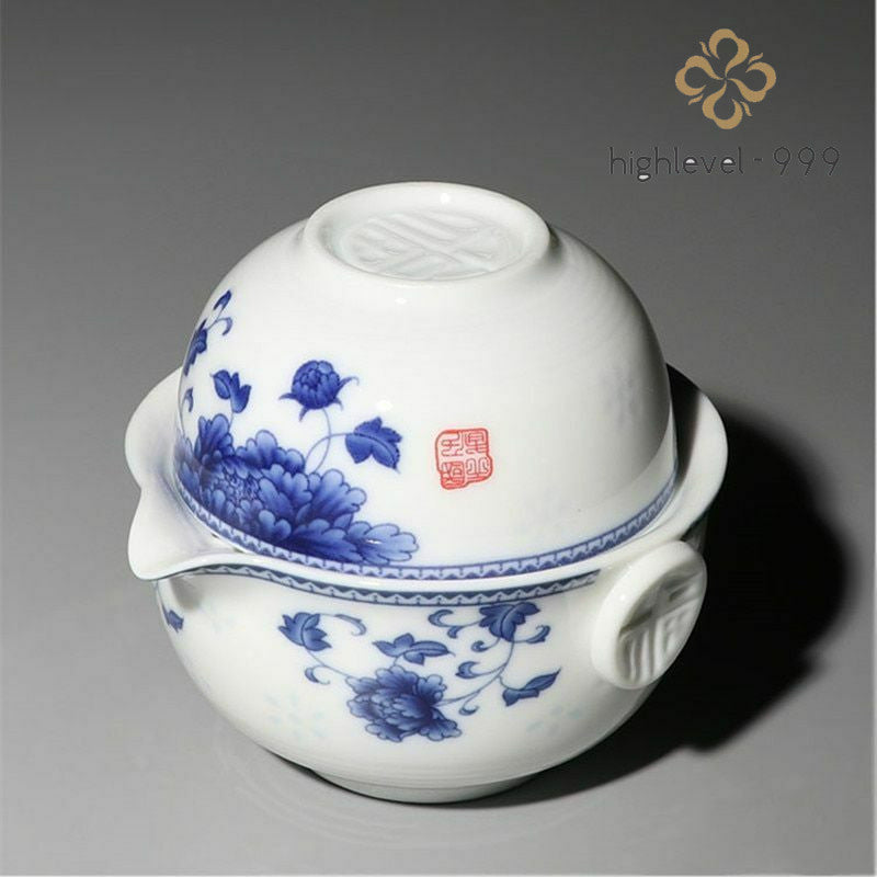 4"Chinese portable ceramic tea set Kung Fu tea cup travel tea set a pot cup