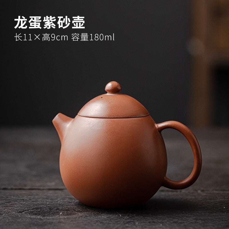 Purple Sand Teapot Dahongpao Tea Xishi Pot Handmade Ceramic Kung Fu Tea Set