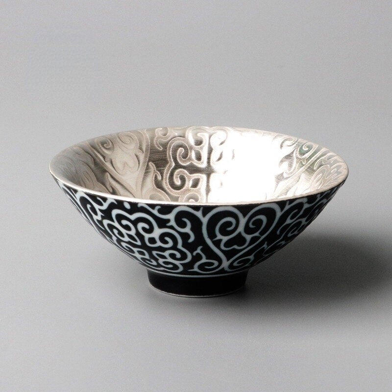 8.5cm Handmade Gilt Silver Tea Cup Ceramic Kung Fu Tea Cup Tea Cup 60ml