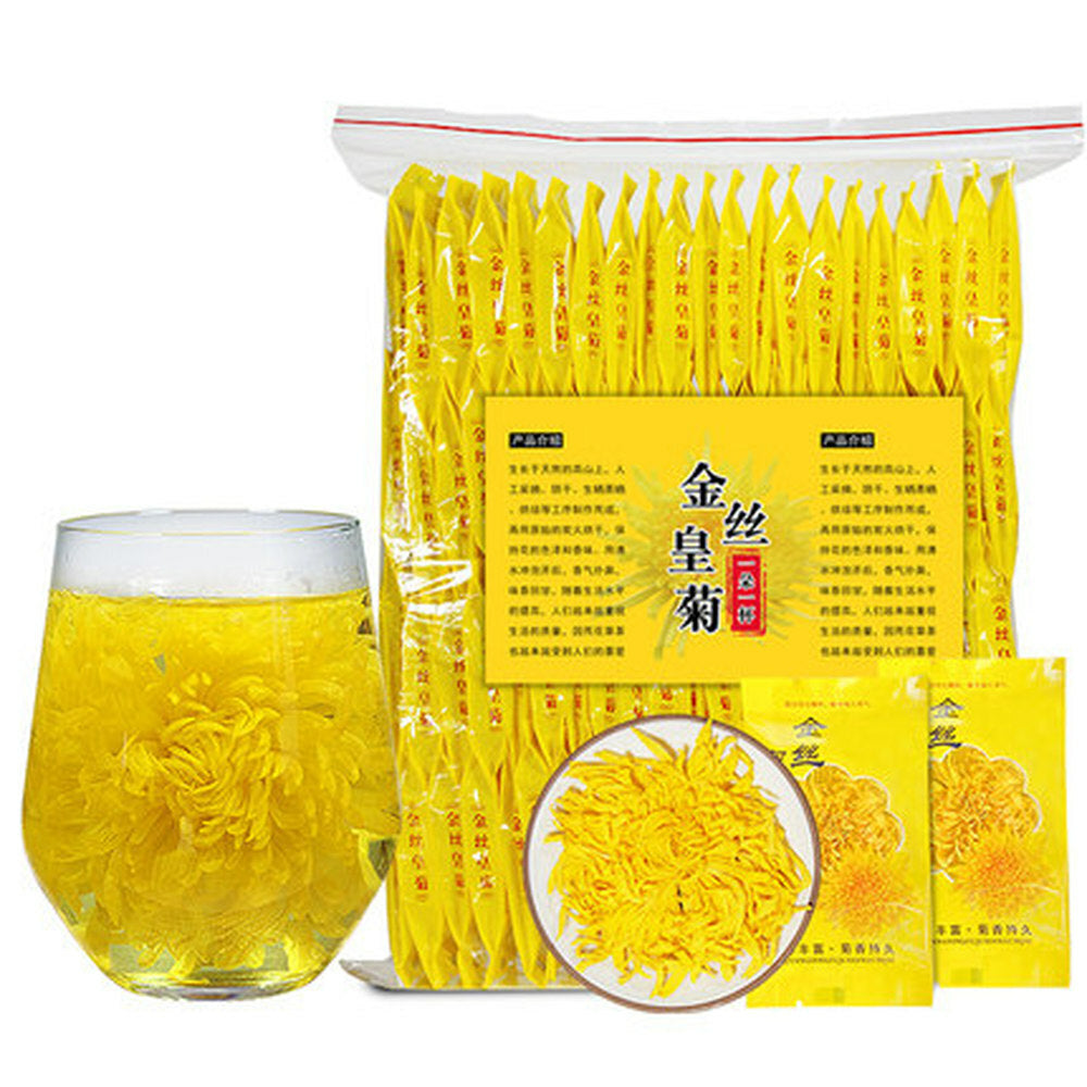 Emperor Chrysanthemum Tea Bags Giant Golden JU HUA Big Blooming Tea 100pcs