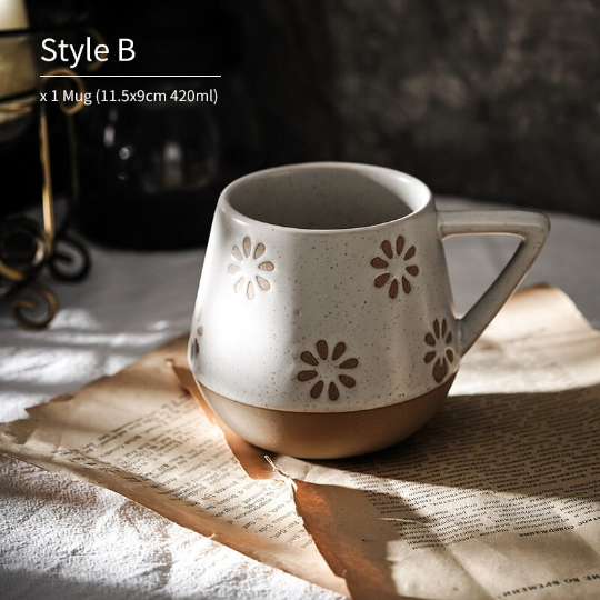 Ceramic Tea Mugs Coffee Tea Cup 420ml