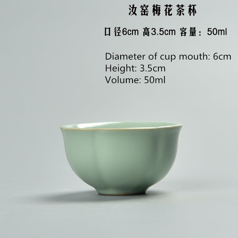 tea cup ruyao craft ceramic porcelain cup of tea chinese kung fu tea set cups