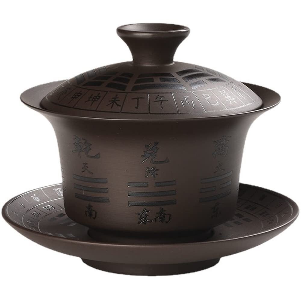 130ml Purple Clay Gaiwan Tea Set Tea Bowl Kung Fu Tea Tea Cup Tureen Decor