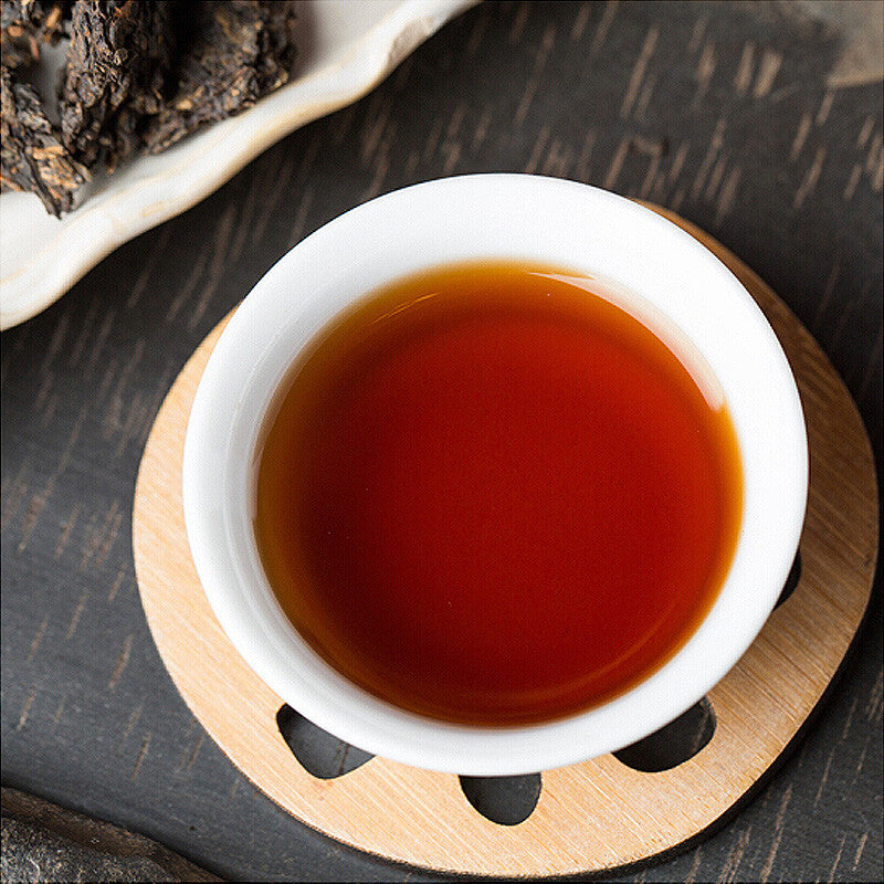 357g Ripe PuEr Cake STARLISHT OVER ASIA Yunnan Menghai Dayi Ripe Pu Er Tea