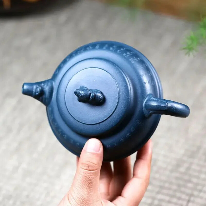 340ml Hand Painted Teapot Purple Clay Blue Tea Pot Kung Fu Zisha Teapot Tea Set