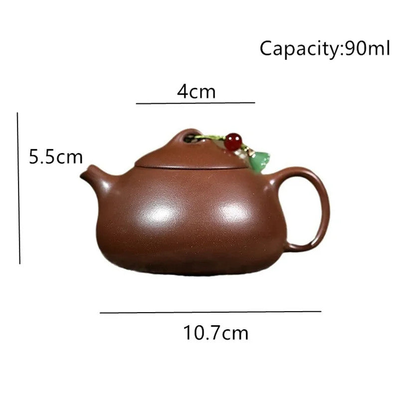 Chinese Yixing Teapot Handmade Tea Pot Tea Infuser Kettle Zisha Tea Set 90ml