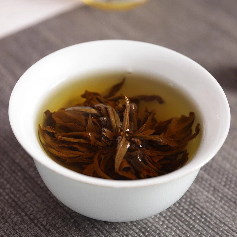 1000g Organic Dian Hong Blooming Tea Ball Dragon Pearl Handmade Yunnan Black Tea