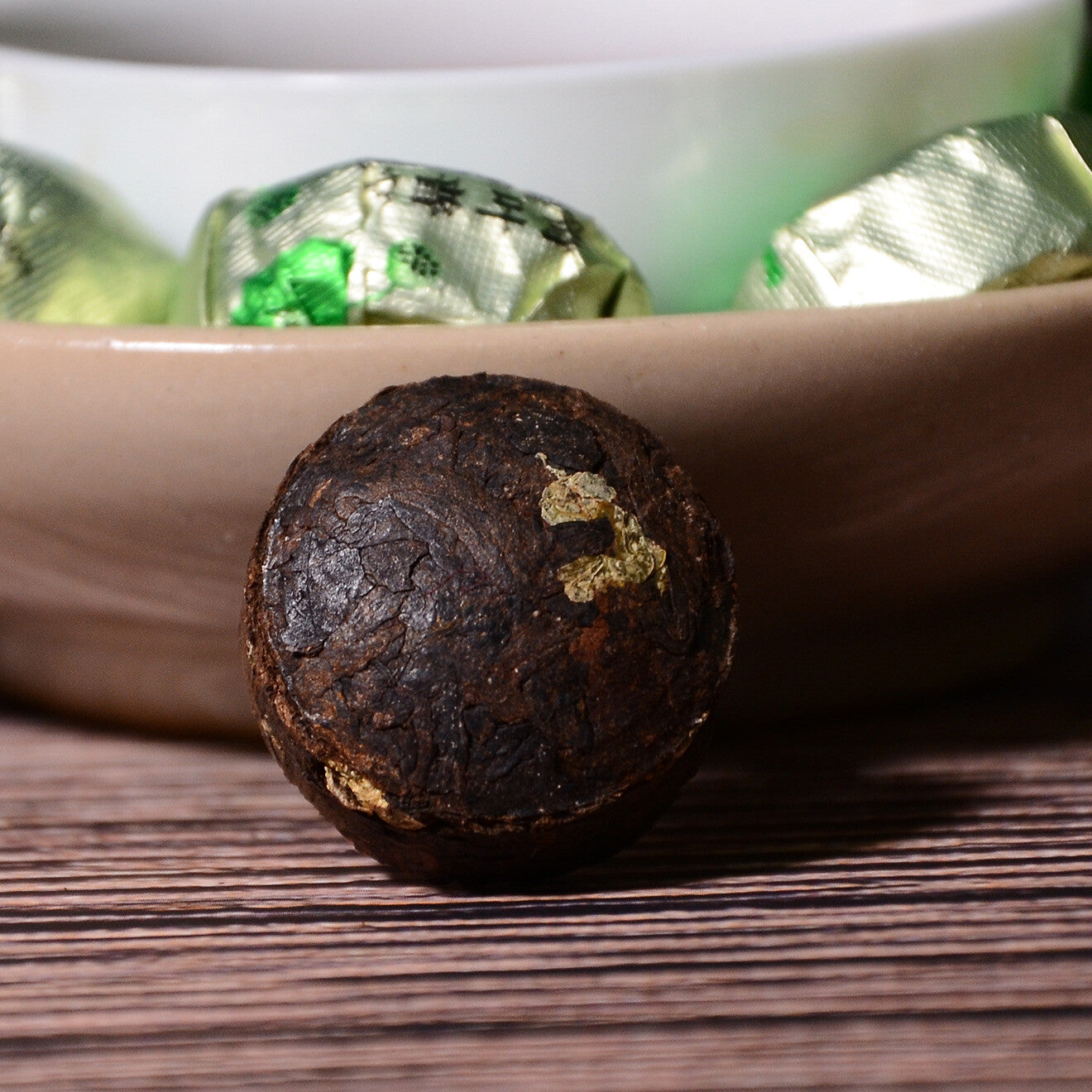 500g Yunnan Lotus Leaf Mini Tuo Tea Cake Gold Brick Pu-erh Tea Ripe Tea Loose