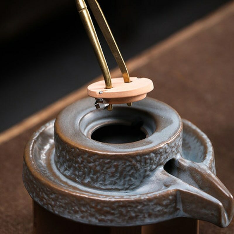 Pottery Automatic Lazy Stone Grinding Tea Set Rotating Teapot Kung Fu Tea Set