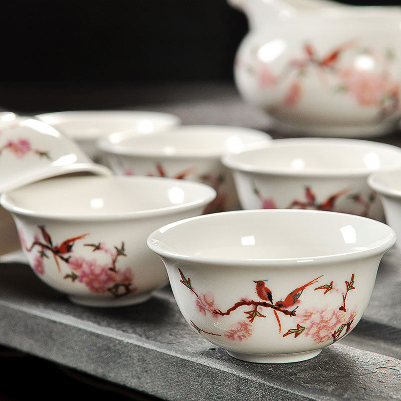 Chinese Kungfu Tea Set Porcelain Gaiwan Tureen Covered Tea Bowl Tea Cup Portable