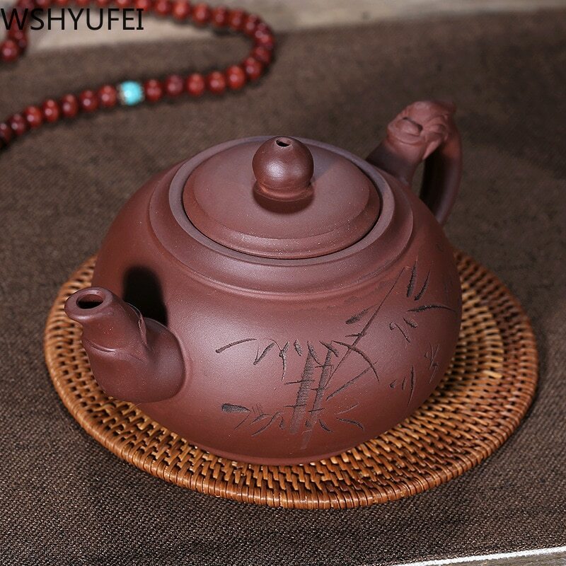 450ml Chinese Yixing Teapot Purple Clay Tea Pot Handmade Household Tea Set