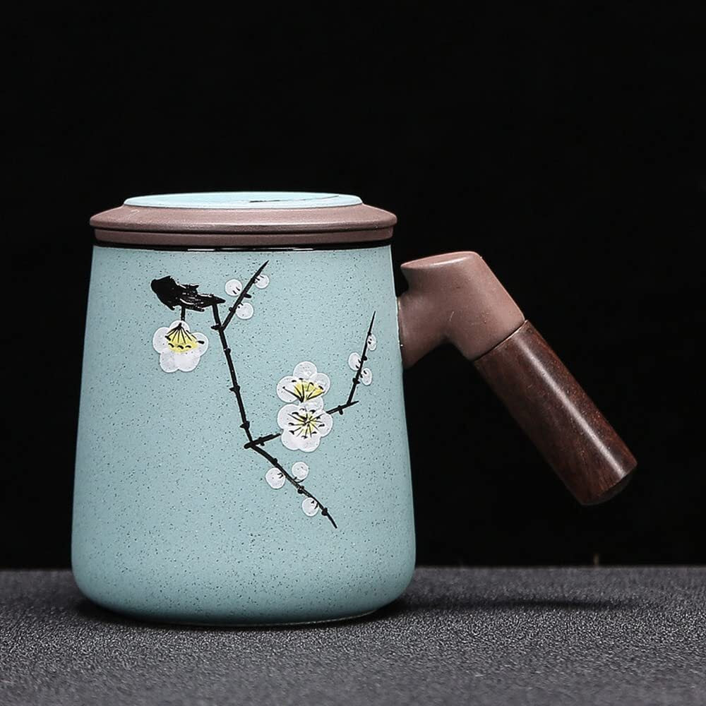 350ml Purple Clay Tea Cup Tea Water Separation Filter Mug Tea Office Water Cup