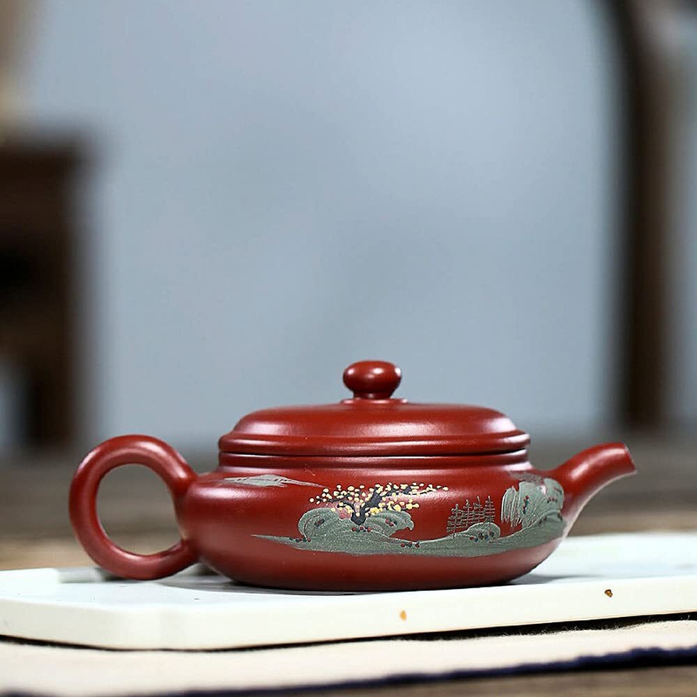 170ml Purple Clay Teapot Yixing Dahongpao Landscape Teapot Kung Fu Tea Set