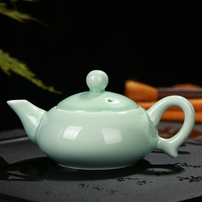 Tea Set Longquan Celadon Ceramic Tea Set Fish Cup Kung Fu Teaset Teapot Teacup