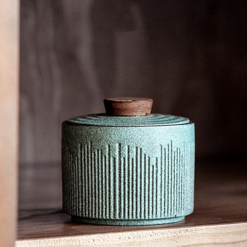 150ml Small Size Ceramic Tea Canisters Green Tea Jars Storage Tea Food