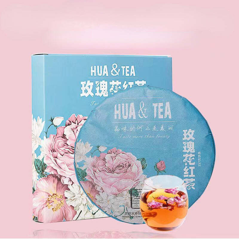 Flower Tea Red Tea Puer Golden Tea Slimming Tea Dian Hong Rose Black Tea 357g