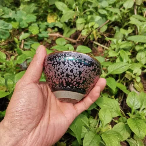 Tea Ware Tea Cup Jianzhan Chinese Tea Bowl Tenmokus With Colorful Glaze 00811