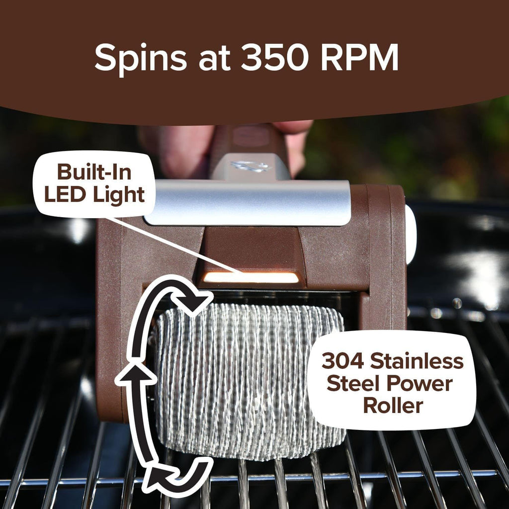 Electric Grill Cleaner Bristle Free, Bristle-Free Spinning Grill Brush