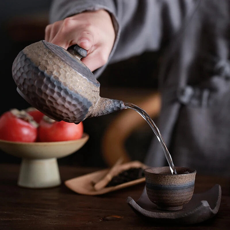 Handmade Teapot Ceramic Retro Tea Heater Candle Stand Tea Stove Kung Fu Teapot