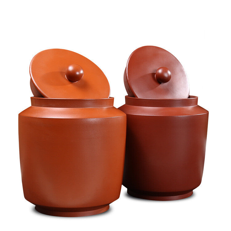 Real Yixing Zisha Tea Candy Solid Color Sealed Lid Tea Canister For Loose Tea