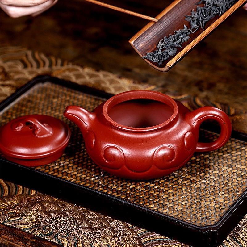 Yixing Zisha Teapot Handmade Dahongpao Clay Ruyi Tea Pot 200ml Kung Fu Tea