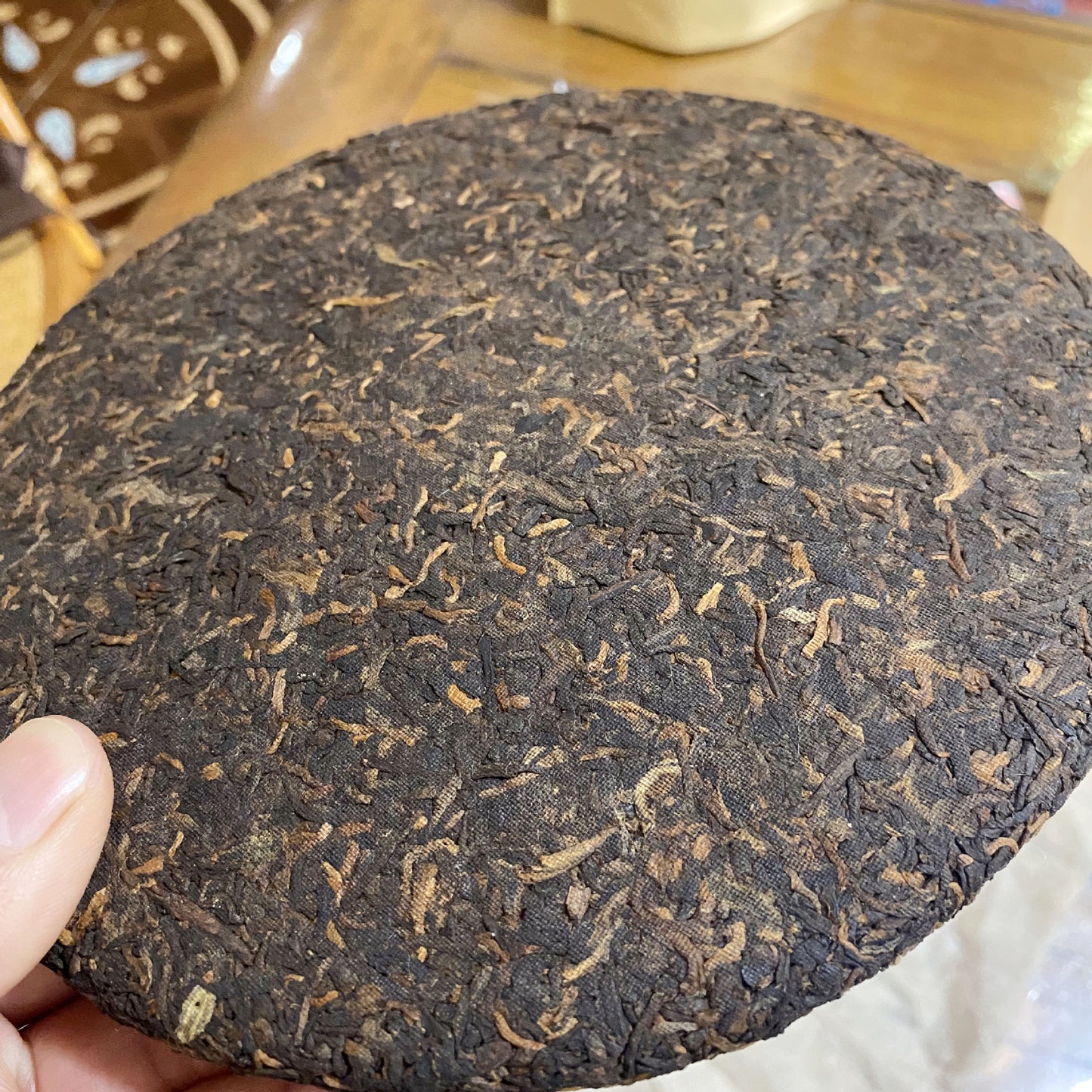 Aged Puerh Tea Old Tree Tea Leaves Fermented Pressed Puerh Ripe Tea Cake 357g