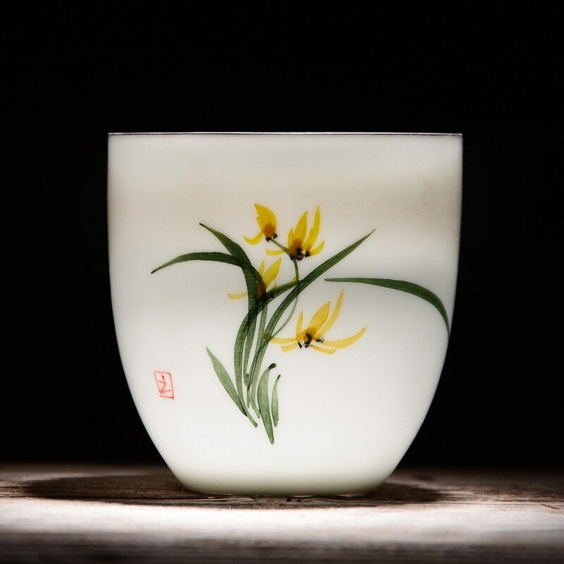 6 Pcs/lot Tea Cups Drinkware Chinese Kung Fu Tea Cup Ceramic Porcelain Tea Set