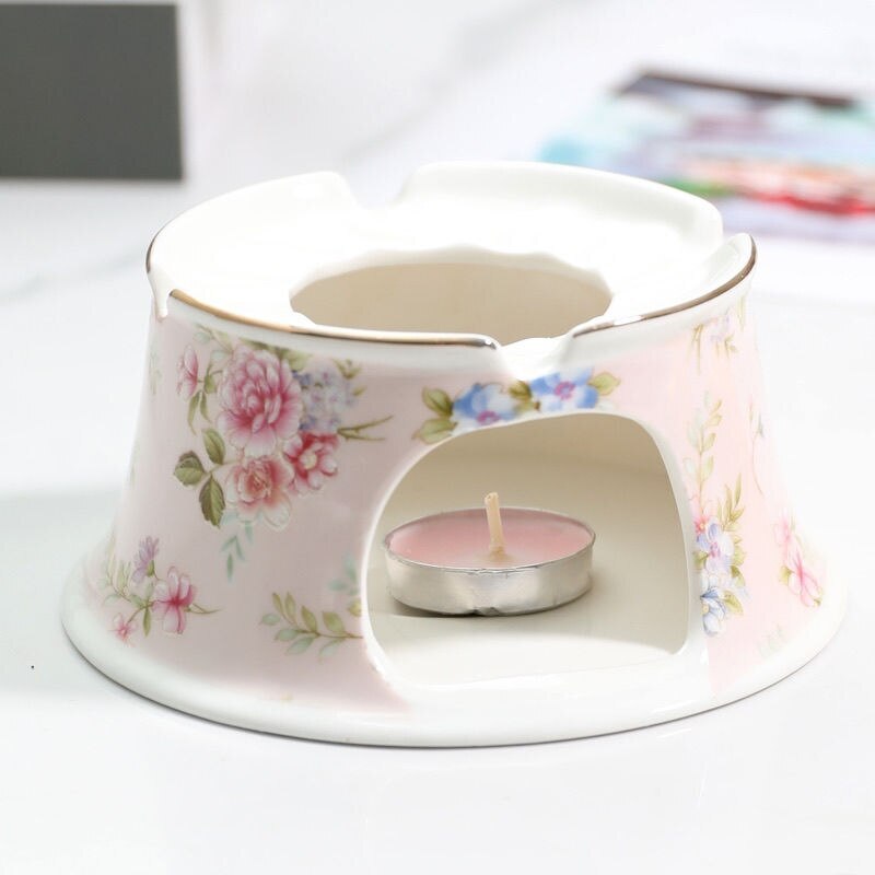 China Teapot 500ML With Heating Base High-Grade Porcelain Tea Warmer Teapot Set