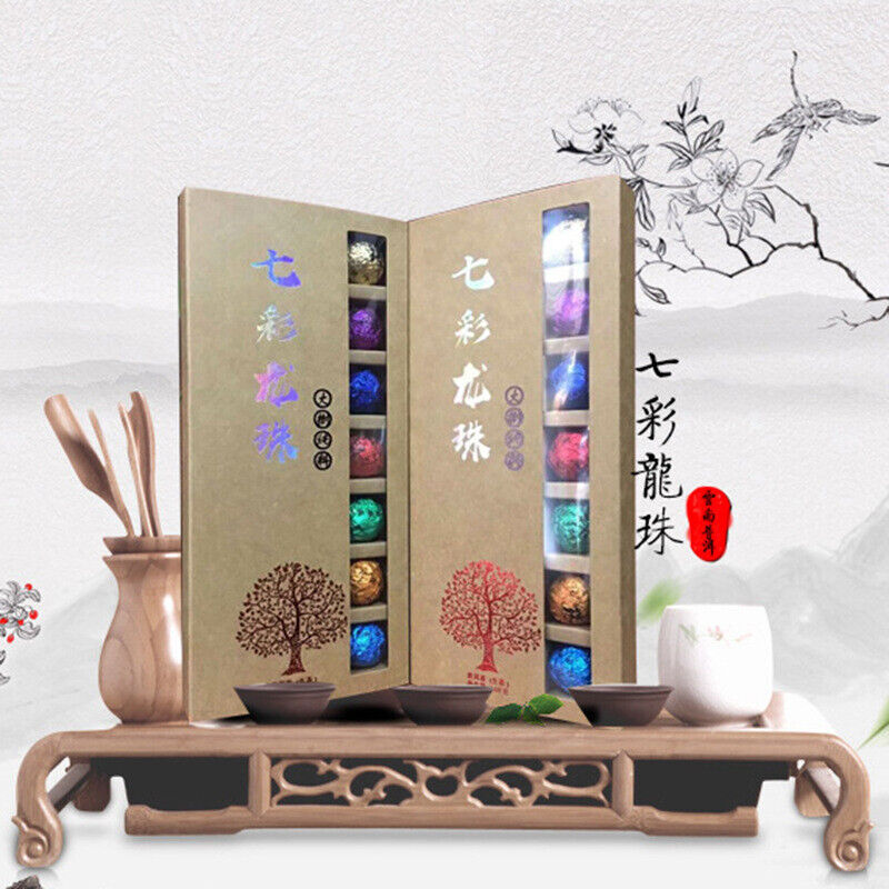 168g Holiday Gift Tea Big Tree Puerh Tea Raw Tea Colorful Dragon Pearl Tea
