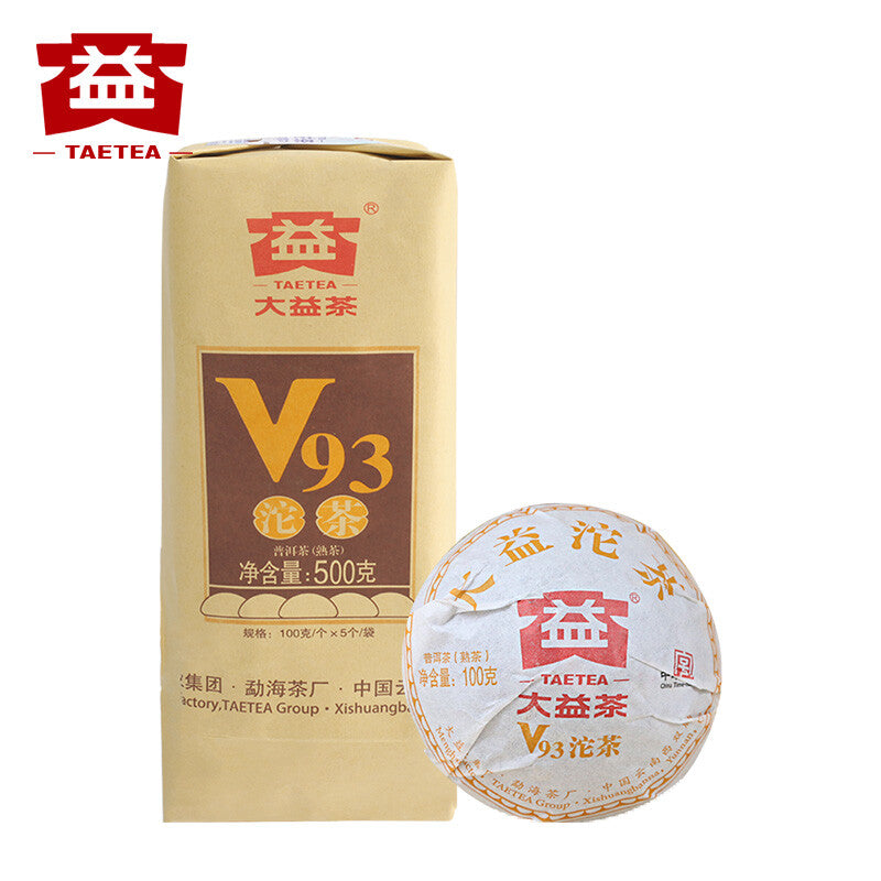 TAETEA V93 * 2018 Menghai Tea Factory Dayi Pu-erh Tea TuoCha Black Puer Tea Ripe
