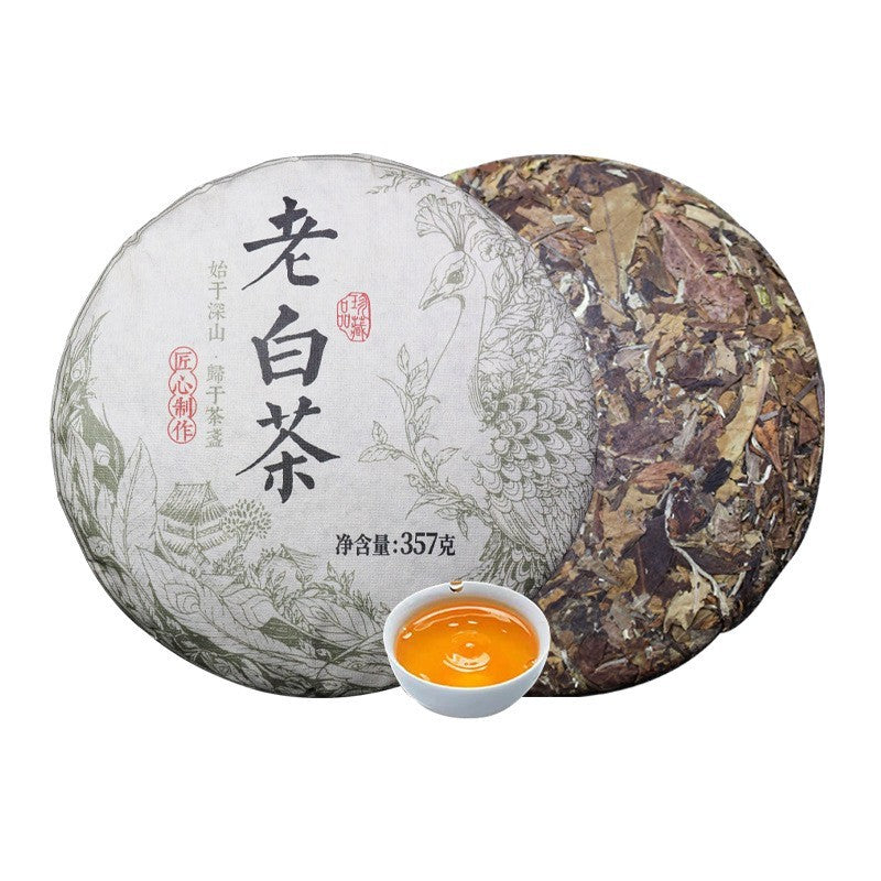 357g 2023 Aged White Tea Pu'er White Tea Fuding Tea Cake Rich Aroma Tea cake