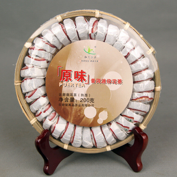Yunnan Pu'er Tea Hongyuan Tea Original Puer Tea Mini Tuo Tea Ripe Tuocha 200g