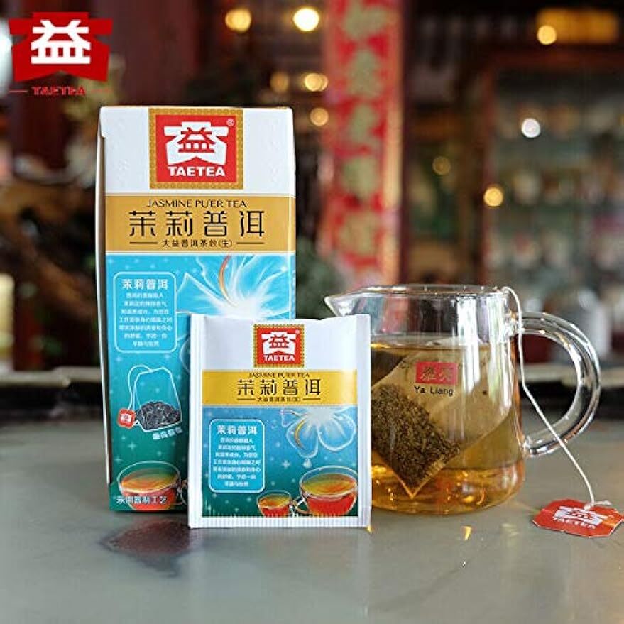 TAETEA Jasmine Pu'er Tea Yunnan Dayi Organic Tea Teabags Office Raw Puerh 25pcs