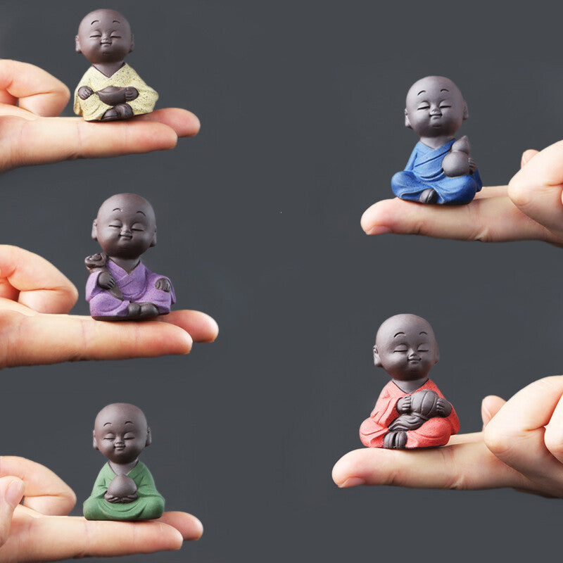 One Tea Pet Little Monk Zisha Tea Pet Lovely House Decoration Tea Play Mascot