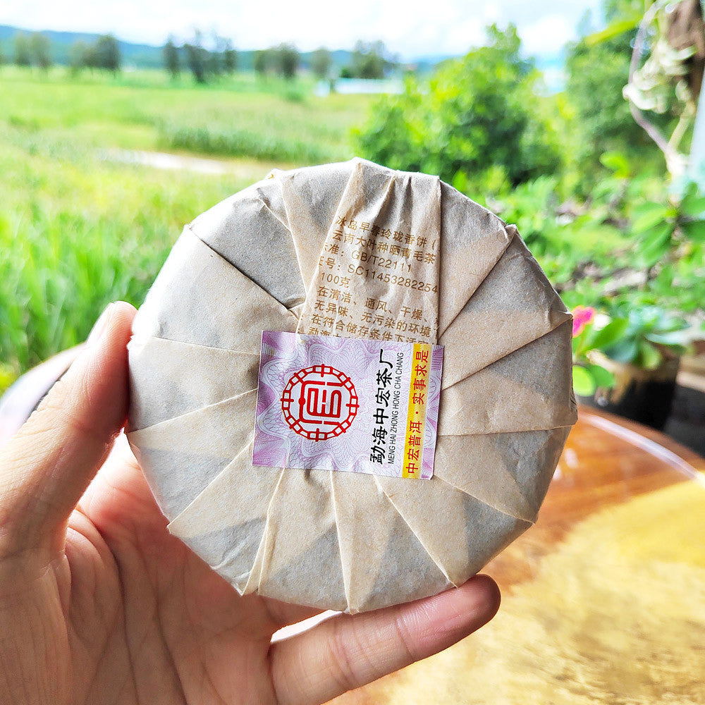 100g Yunnan Pu-erh Tea Cake Raw Puer Tea Organic Chinese Black Tea Healthy Drink