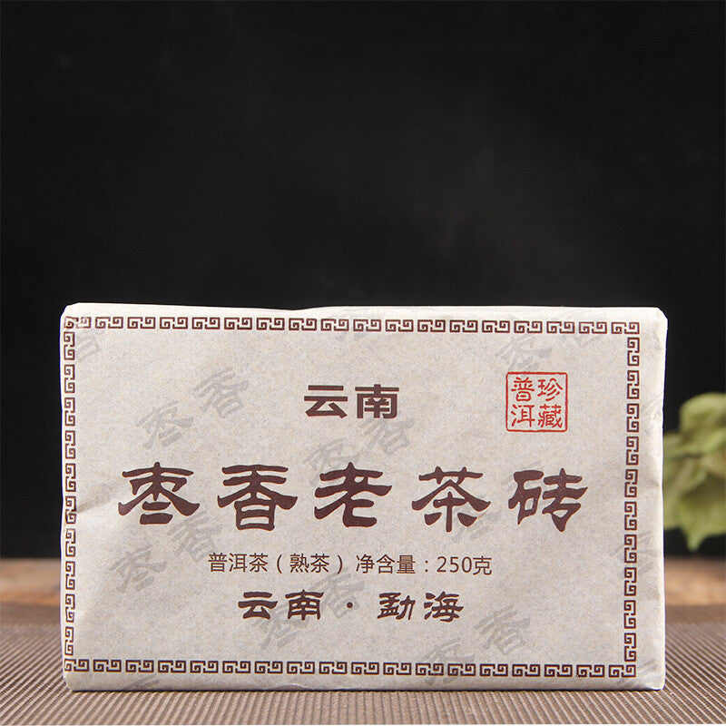 250g Jujube Tea Brick Big Leaf Old Pu'er Tea Fragrant Ripe Tea Health
