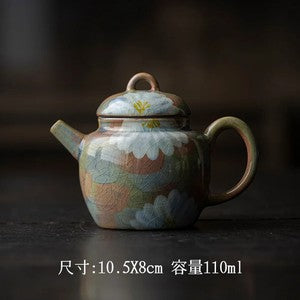 Cracked Glaze Hand-painted Tea Pot Handmade Teapot Tea Soaking Kettle
