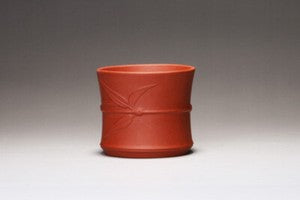 Puer Tea Real Yixing Zisha Tea Cup Marked Bamboo Relief Master Cup Of Tea China