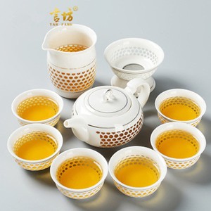 Kungfu Tea Set China Creative Tea Pot Gaiwan Porcelain Matching Tea Cup Pitcher