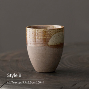 Ceramic Teacup Coarse Pottery Tea Cup Tea Drinkware 100ml