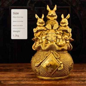 Lucky Copper Animal Ornaments Home Living Bedroom Feng Shui Sculptures Ornaments
