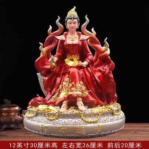 Resin Nine Tailed Fox Fairy Buddha Statues FengShui Accessories Home Decoration